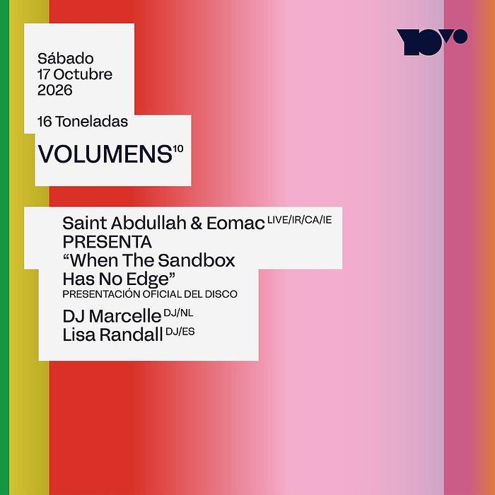 Volumens Closing Party: DJ Marcelle (3 hour set) , Saint Abdullah & Eomac (live) more tba