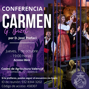 CONFERENCIA OPERÍSTICA | “Carmen” de G. BIZET por José Prefaci