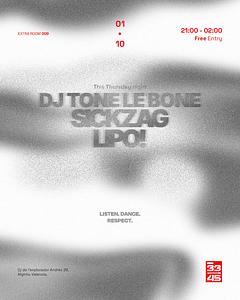 EXTRA ROOM 009 - LIPO!, DJ TONE LE BONE, SICKZAG