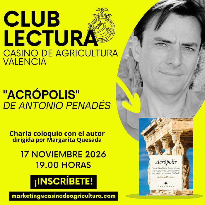 CLUB DE LECTURA | «Acrópolis» de Antonio Penadés