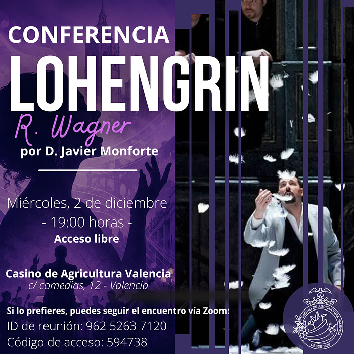 CONFERENCIA OPERÍSTICA | “Lohengrin” de R. WAGNER por Javier Monforte