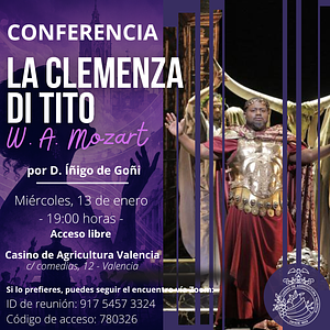 CONFERENCIA OPERÍSTICA | “La clemenza di Tito” de W. A. MOZART por Íñigo de Goñi
